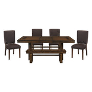 5415RF-78*6 6pc set (TABLE + 4 SIDE CHAIRS + 1 BENCH) - 5415RF-78*6