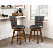 5505-24BKS Swivel Counter Height Chair, Set of 2 - 5505-24BKS
