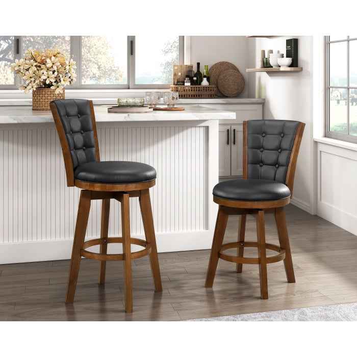 5505-24BKS Swivel Counter Height Chair, Set of 2 - 5505-24BKS