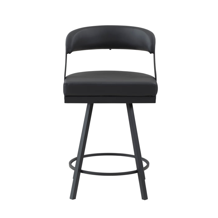 5565-24BK Swivel Counter Height Chair, Set of 2 - 5565-24BK
