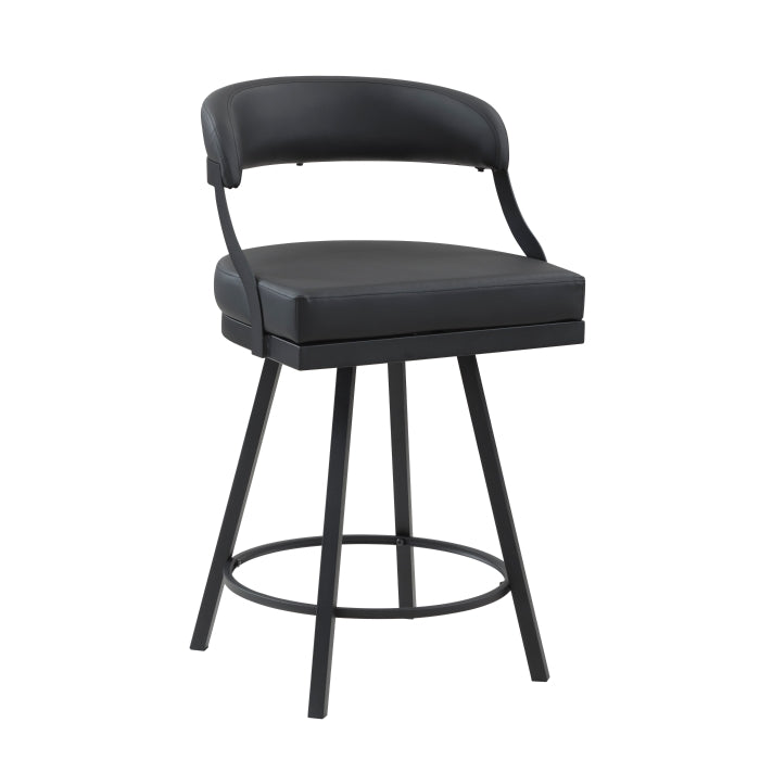 5565-24BK Swivel Counter Height Chair, Set of 2 - 5565-24BK