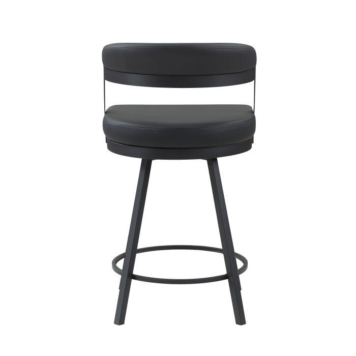 5565-24BK Swivel Counter Height Chair, Set of 2 - 5565-24BK