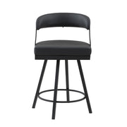 5565-24BK Swivel Counter Height Chair, Set of 2 - 5565-24BK