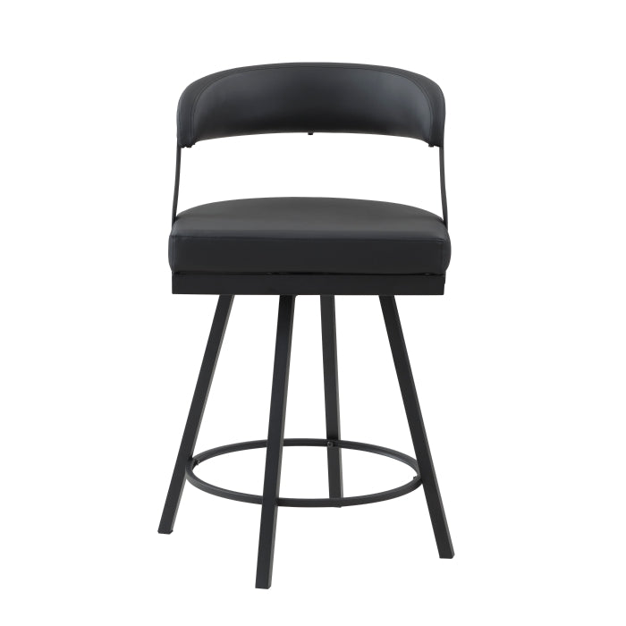 5565-24BK Swivel Counter Height Chair, Set of 2 - 5565-24BK