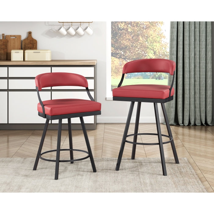 5565-24RD Swivel Counter Height Chair, Set of 2 - 5565-24RD
