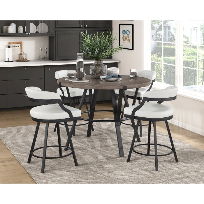 5565-24WT Swivel Counter Height Chair, Set of 2 - 5565-24WT