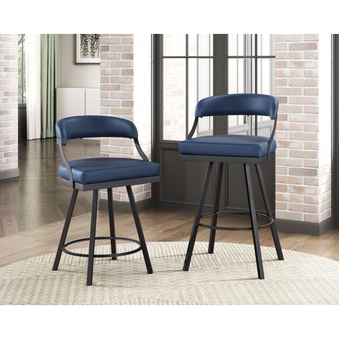 5565-29BU Swivel Pub Height Chair, Set of 2 - 5565-29BU