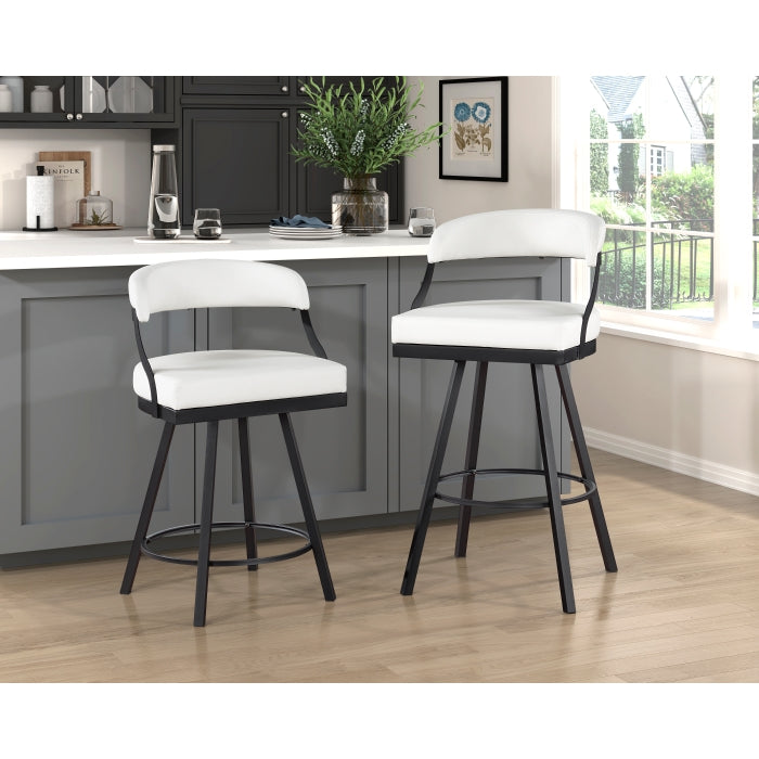 5565-29WT Swivel Pub Height Chair, Set of 2 - 5565-29WT