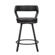5566-24BK3A Swivel Counter Height Chair, Set of 2 - 5566-24BK3A