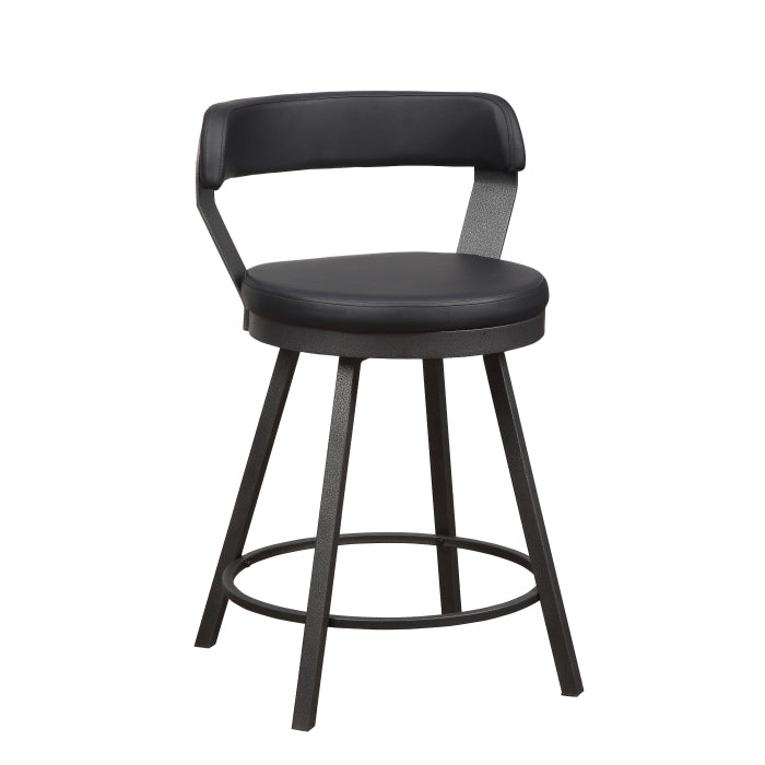 5566-24BK3A Swivel Counter Height Chair, Set of 2 - 5566-24BK3A