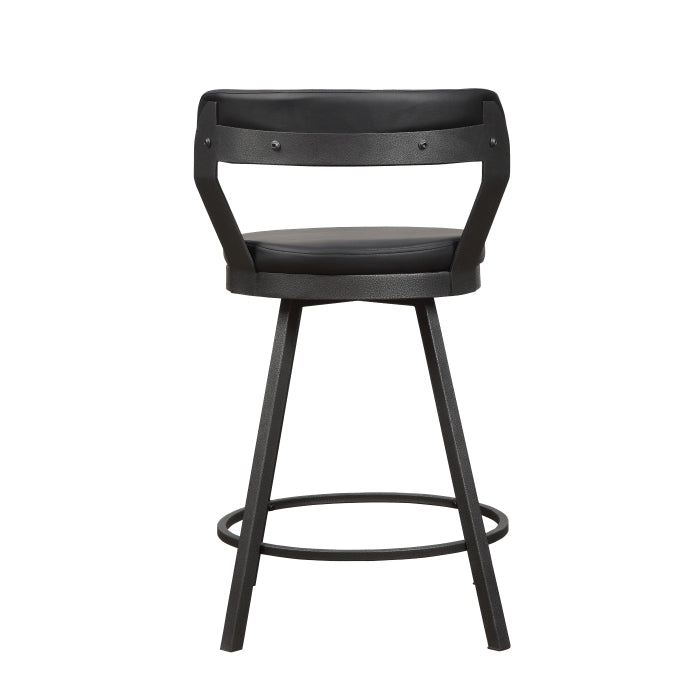 5566-24BK3A Swivel Counter Height Chair, Set of 2 - 5566-24BK3A