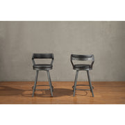 5566-24BK3A Swivel Counter Height Chair, Set of 2 - 5566-24BK3A