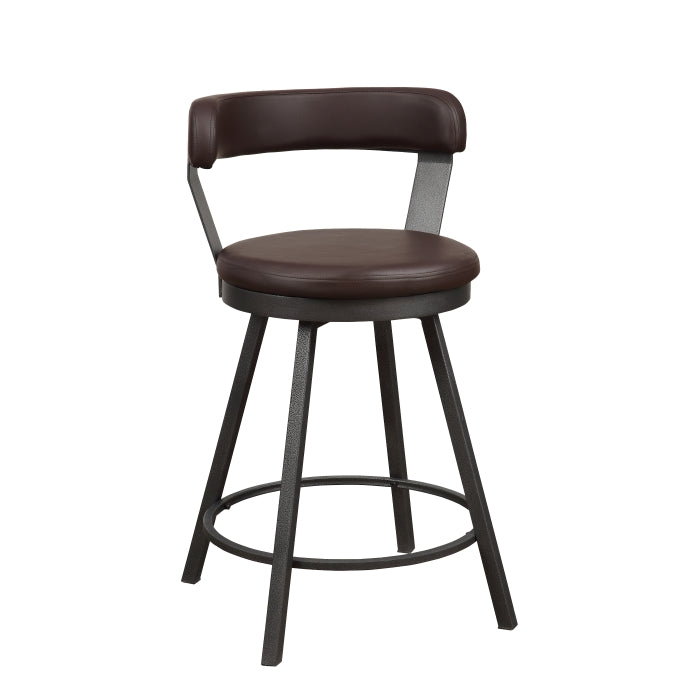 5566-24BR3A Swivel Counter Height Chair, Set of 2 - 5566-24BR3A