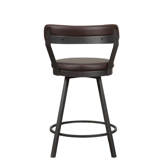 5566-24BR3A Swivel Counter Height Chair, Set of 2 - 5566-24BR3A