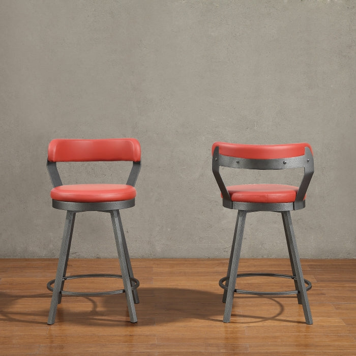 5566-24RD3A Swivel Counter Height Chair, Set of 2 - 5566-24RD3A