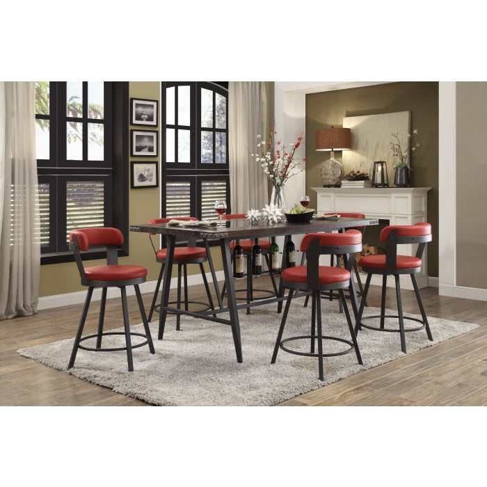 5566-24RD3A Swivel Counter Height Chair, Set of 2 - 5566-24RD3A