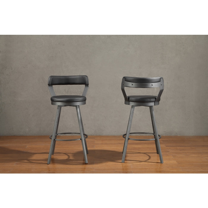 5566-29BK3A Swivel Pub Height Chair, Set of 2 - 5566-29BK3A