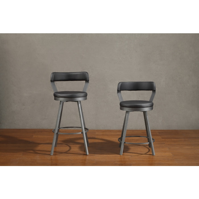 5566-29BK3A Swivel Pub Height Chair, Set of 2 - 5566-29BK3A