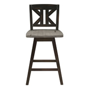 5602-24BKS1 Swivel Counter Height Chair, Set of 2 - 5602-24BKS1
