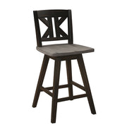 5602-24BKS1 Swivel Counter Height Chair, Set of 2 - 5602-24BKS1