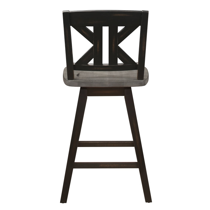 5602-24BKS1 Swivel Counter Height Chair, Set of 2 - 5602-24BKS1