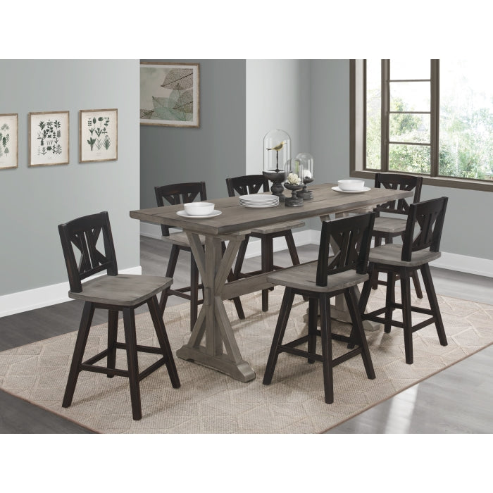 5602-24BKS1 Swivel Counter Height Chair, Set of 2 - 5602-24BKS1