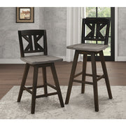 5602-24BKS1 Swivel Counter Height Chair, Set of 2 - 5602-24BKS1