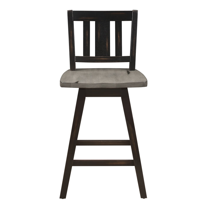 5602-24BKS2 Swivel Counter Height Chair, Set of 2 - 5602-24BKS2