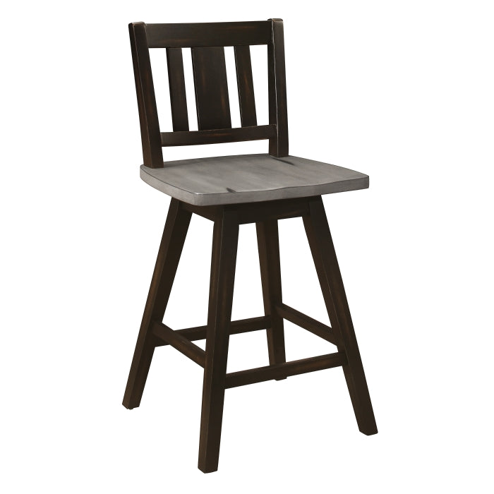 5602-24BKS2 Swivel Counter Height Chair, Set of 2 - 5602-24BKS2