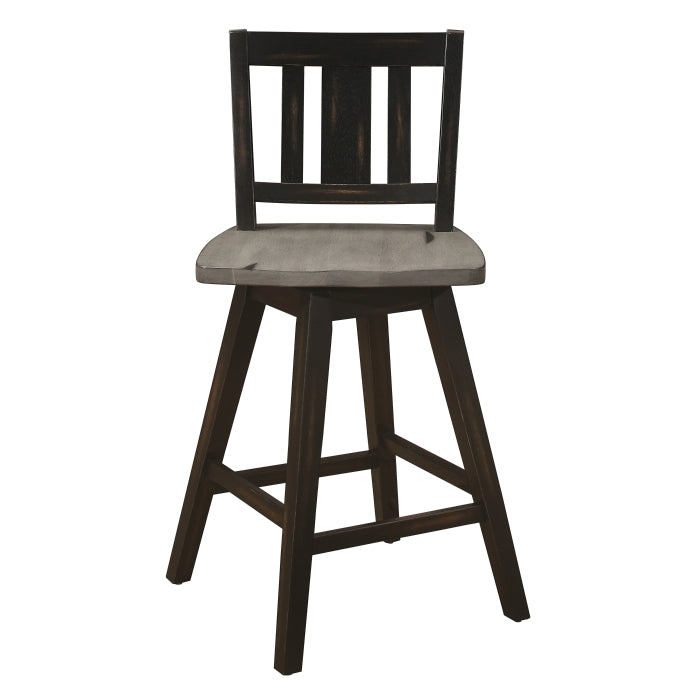 5602-24BKS2 Swivel Counter Height Chair, Set of 2 - 5602-24BKS2