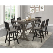 5602-24BKS2 Swivel Counter Height Chair, Set of 2 - 5602-24BKS2
