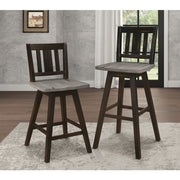 5602-24BKS2 Swivel Counter Height Chair, Set of 2 - 5602-24BKS2