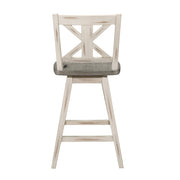 5602-24WT Swivel Counter Height Chair, White, Set of 2 - 5602-24WT