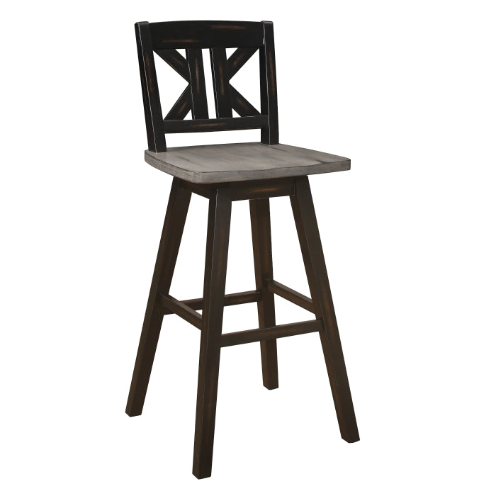 5602-29BKS1 Swivel Pub Height Chair, Set of 2 - 5602-29BKS1