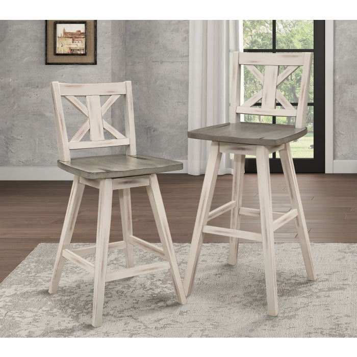 5602-29WT Swivel Pub Height Chair, Set of 2 - 5602-29WT