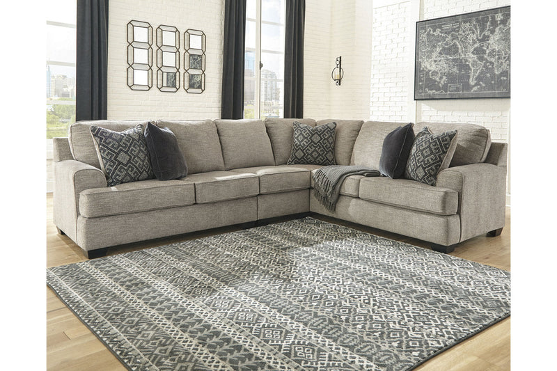 Bovarian Stone 3-Piece Sectional with Ottoman -  Ashley - Luna Furniture