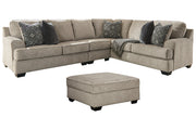 Bovarian Stone 3-Piece Sectional with Ottoman -  Ashley - Luna Furniture
