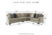 Bovarian Stone 3-Piece Sectional with Ottoman -  Ashley - Luna Furniture
