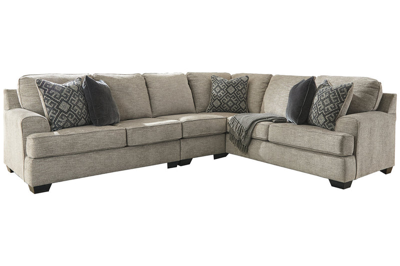 Bovarian Stone 3-Piece Sectional with Ottoman -  Ashley - Luna Furniture