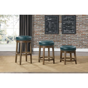 5681GEN-29 Round Swivel Pub Height Stool, Green, Set of 2 - 5681GEN-29