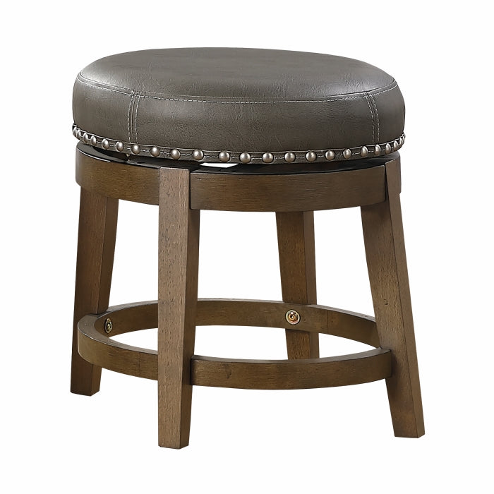 5681GRY-18 Round Swivel Stool, Gray, Set of 2 - 5681GRY-18