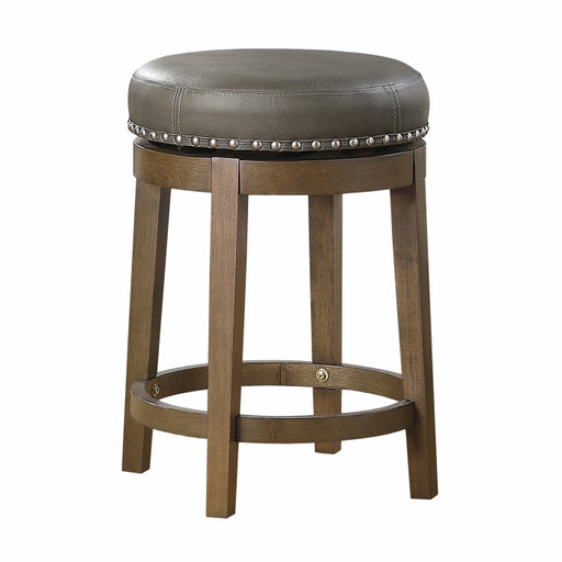 5681GRY-24 Round Swivel Counter Height Stool, Gray, Set of 2 - 5681GRY-24