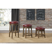 5681RED-18 Round Swivel Stool, Red, Set of 2 - 5681RED-18