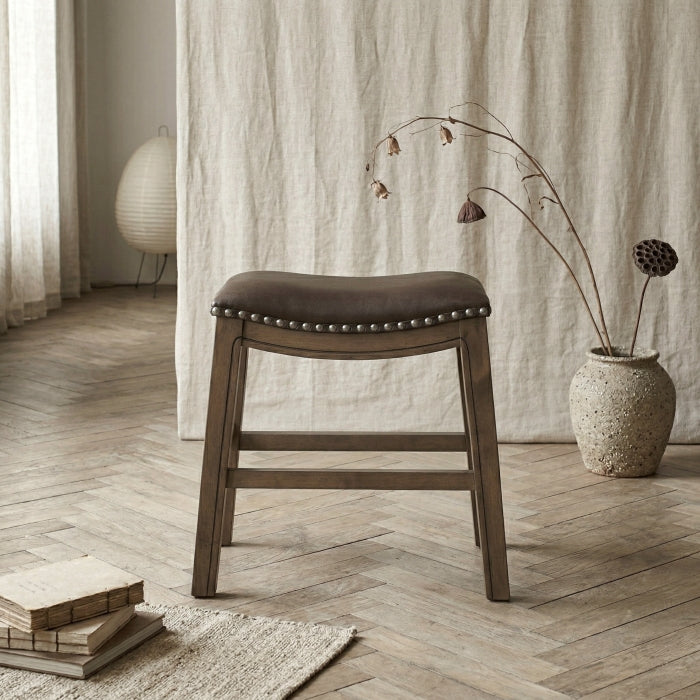 5682BRW-18 18 Dining Stool, Brown - 5682BRW-18