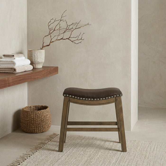 5682BRW-18 18 Dining Stool, Brown - 5682BRW-18