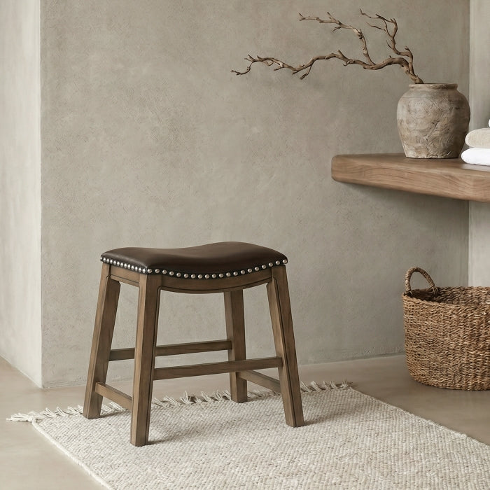 5682BRW-18 18 Dining Stool, Brown - 5682BRW-18