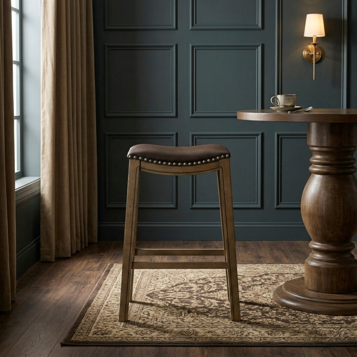 5682BRW-29 29 Pub Height Stool, Brown - 5682BRW-29