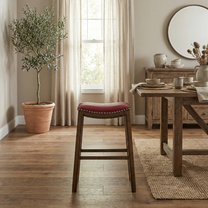 5682RED-29 29 Pub Height Stool, Red - 5682RED-29