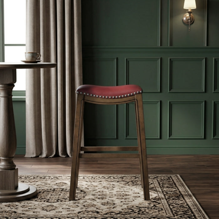 5682RED-29 29 Pub Height Stool, Red - 5682RED-29