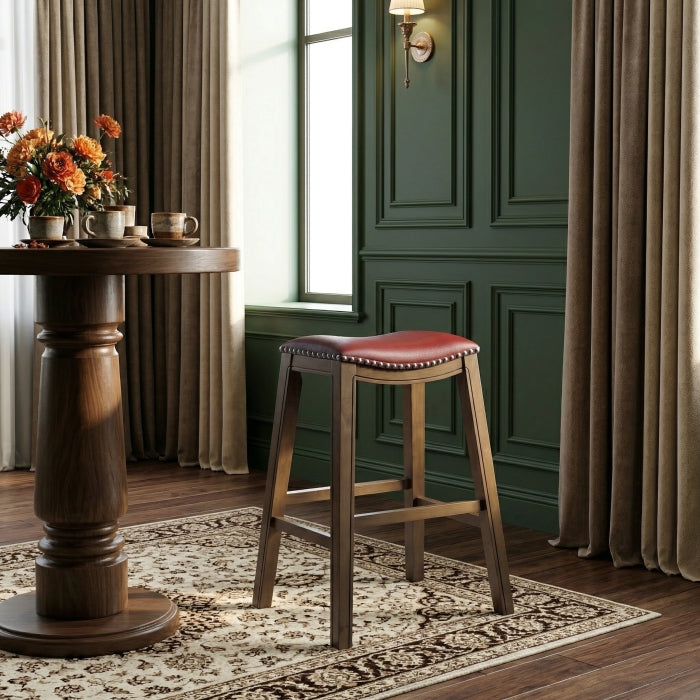 5682RED-29 29 Pub Height Stool, Red - 5682RED-29